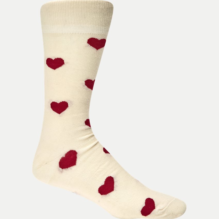 Happy Socks Strumpor HEA01-1000 HEART OFF WHITE